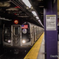 F Train Approaching 42nd Street-Port Authority